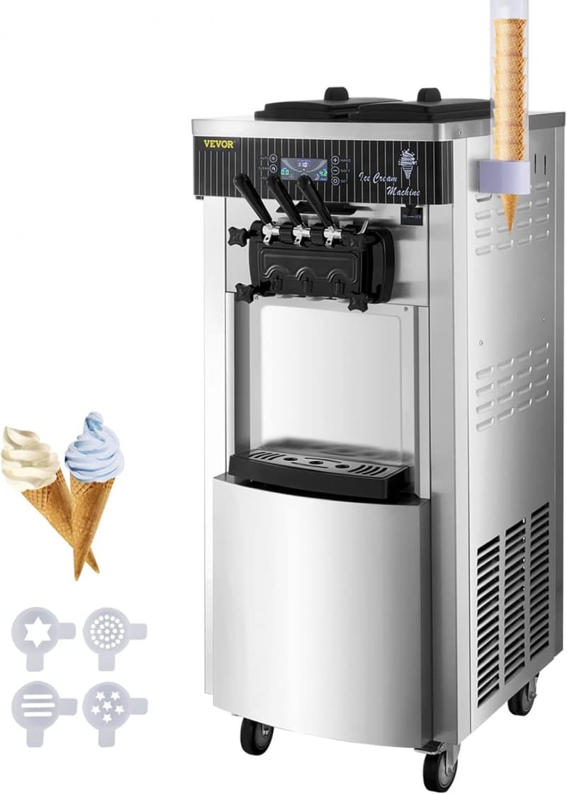Speiseeisbereiter stehende kommerzielle Softeismaschine Eismaschine 2x6 L Ice Cream Maker 20-28 L/h – 2