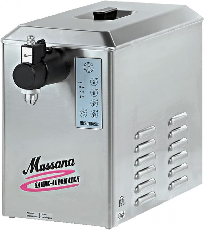 Sahnemaschine 4 L inkl. Kühlung Sahneautomat 90 Liter/Stunde 500Watt Gastro Profigerät Sahne Automat