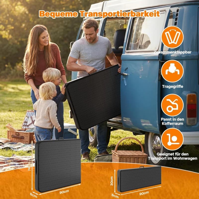Festzeltgarnitur Camping-Klapptisch Bierzeltgarnitur klappbar faltbares 3-teiliges Set 1 Camping – 4