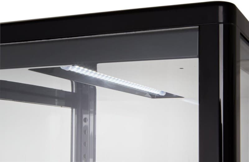 Gastro Kühlvitrine 58 Liter Buffet Vitrine +2 °C bis +6 °C mit LED schwarz Kühltheke mit Glastür – 2