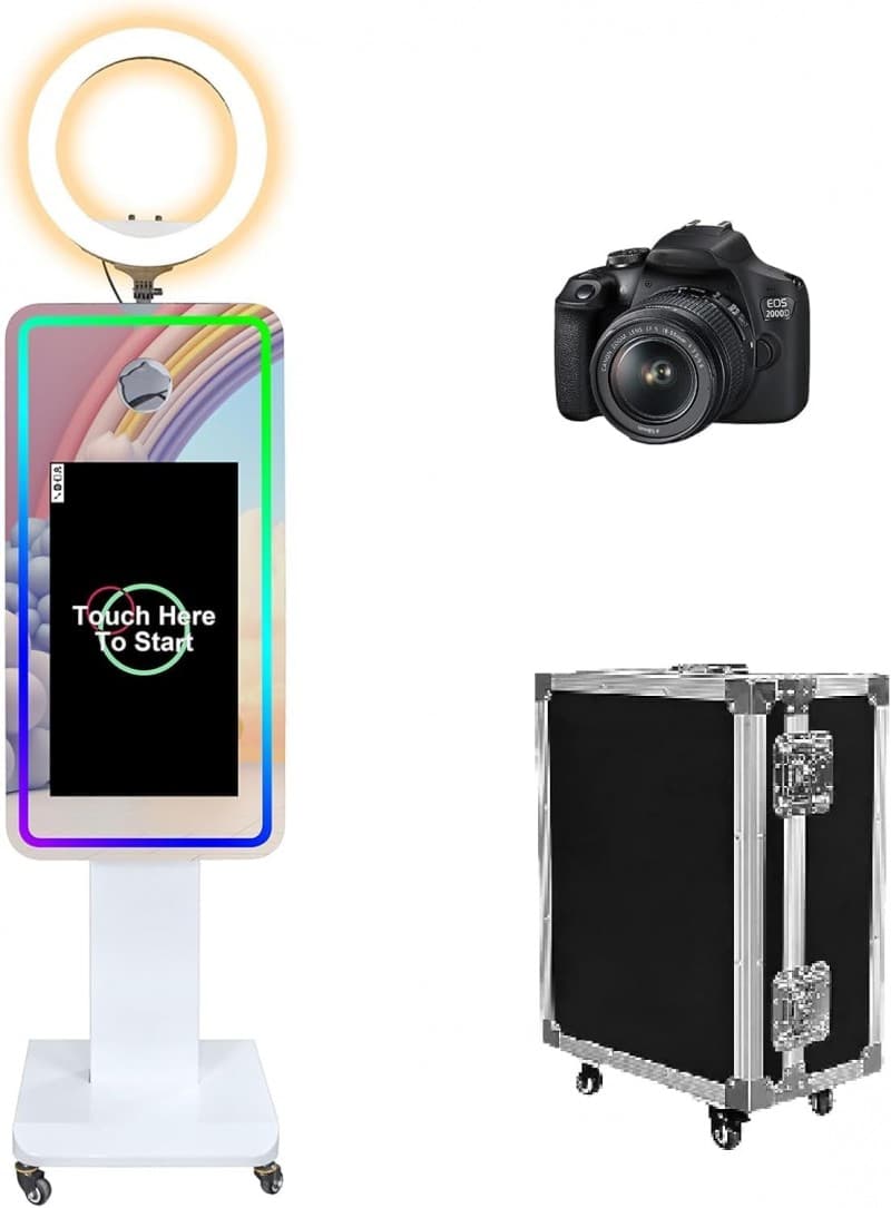 Fotokoffer Kamera 21,5 Zoll LCD Touchscreen Fotobox tragbarer Magischer Spiegel Fotokabine Hochzeit – 2