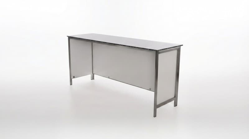 Profi Klapptheke, Nasstheke, Tresen Edelstahl mieten (200 cm) – Mobile Naßtheke aus Edelstahl – 2