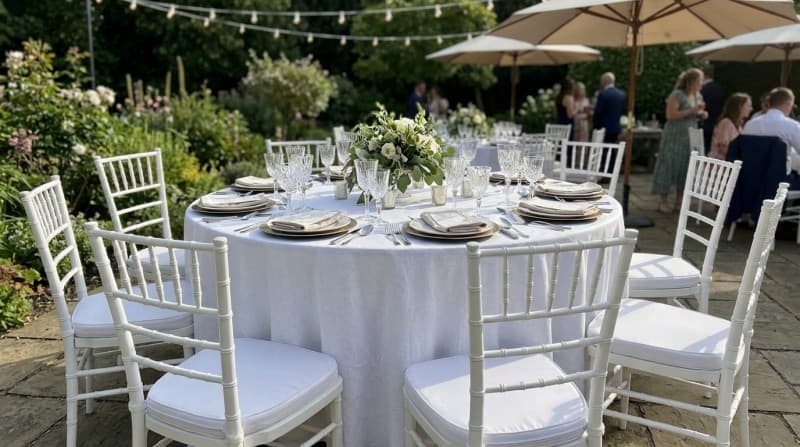Banketttische mieten: Rund (Ø 150/180 cm) & Rechteckig (180x80 cm) – Ideal für Events & Hochzeiten – 3