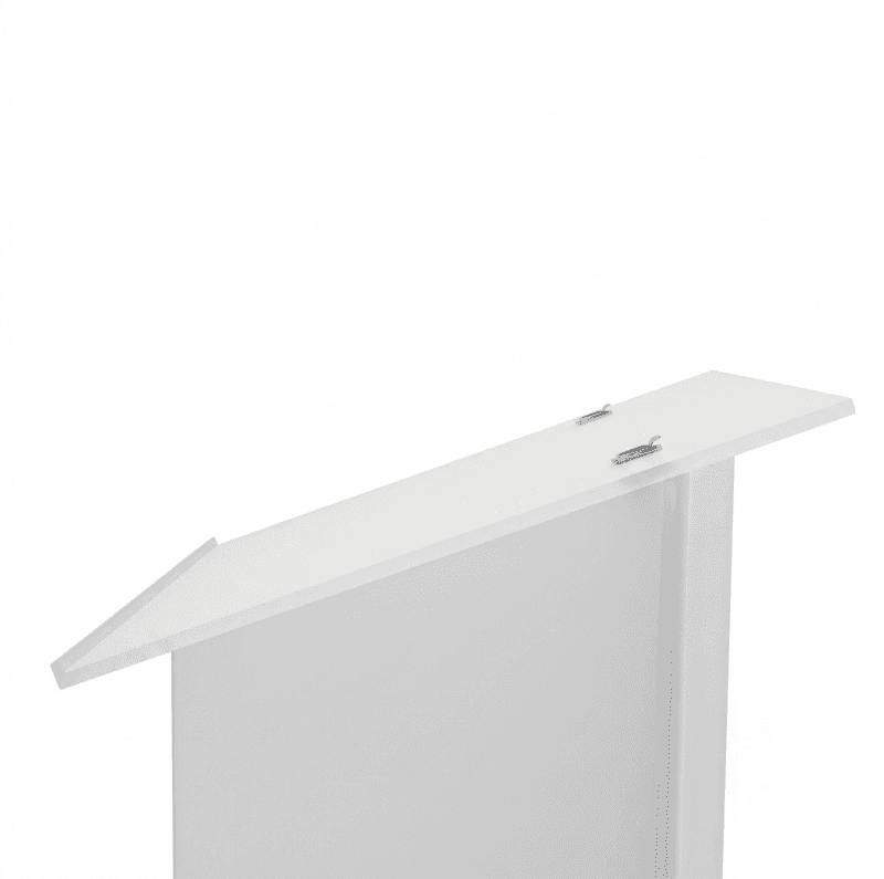 Rednerpult Acryl mieten – Modernes Stehpult mit XLR-Anschluss & Logo-Fläche – 3