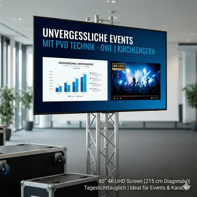 85" 4K Display | UHD Bildschirm | Riesige 215 cm Diagonale