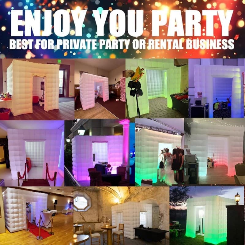 Kulissenzelt Fotozelt Kulisse beleuchtet Fotostandzelt Photozelt mit LED-Licht Luftgebläse 2,5 m – 4
