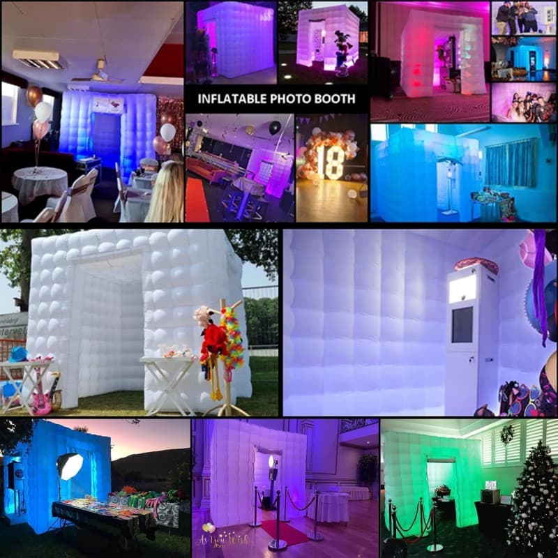 Kulissenzelt Fotozelt Kulisse beleuchtet Fotostandzelt Photozelt mit LED-Licht Luftgebläse 2,5 m – 5