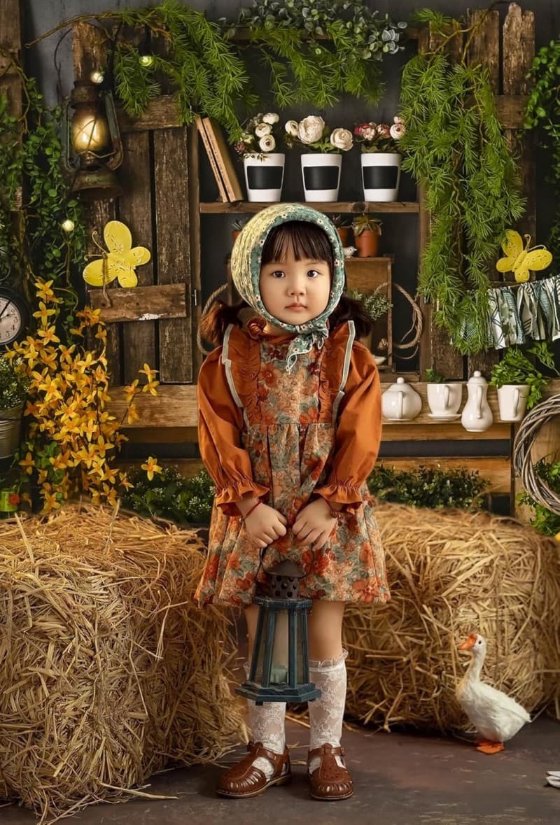 Frühlingsgarten Fotohintergrund C 270 x 180 cm Ostern Retro Rustikal Holz Grünpflanzen Hintergrund f – 5