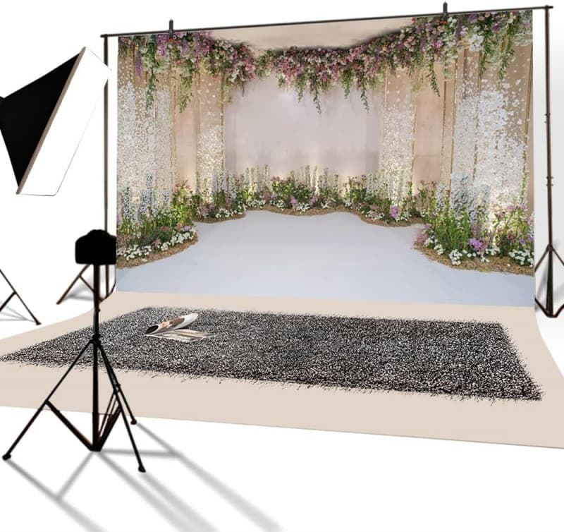 Bühnendekoration Hintergrund 3 x 2m Blumen Fotografie Hochzeit Fotoshooting Portraitfotos Fotostudio – 2