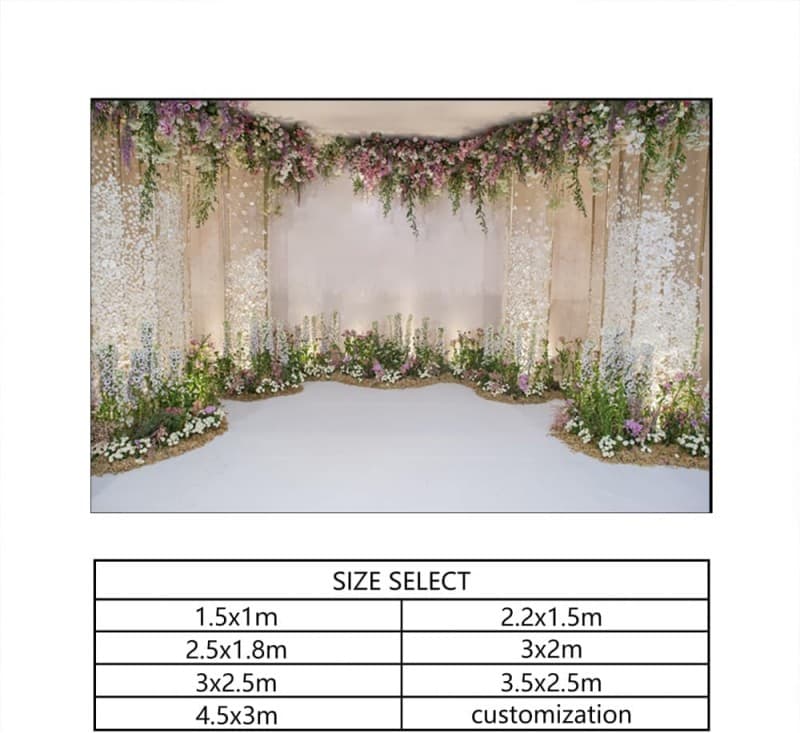 Bühnendekoration Hintergrund 3 x 2m Blumen Fotografie Hochzeit Fotoshooting Portraitfotos Fotostudio – 4