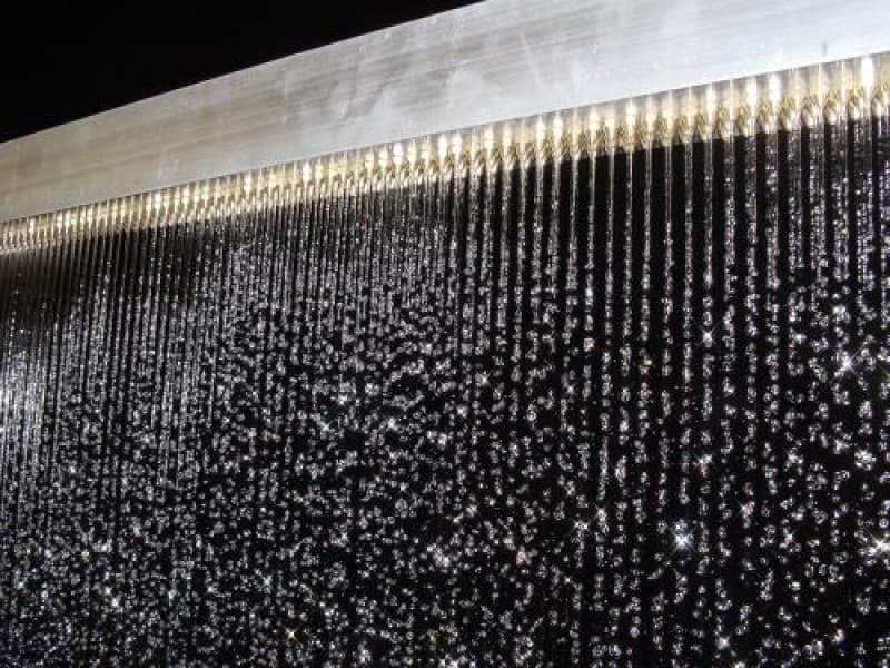 Wasserleinwand/Wasservorhang als Dekoobjekt