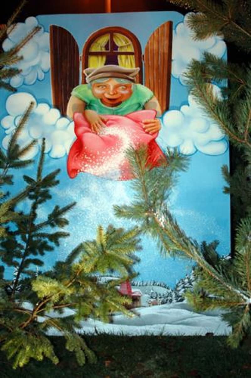Märchen Szene – Frau Holle , Winter Weihnachten Dekoration , Märchen Dekoration